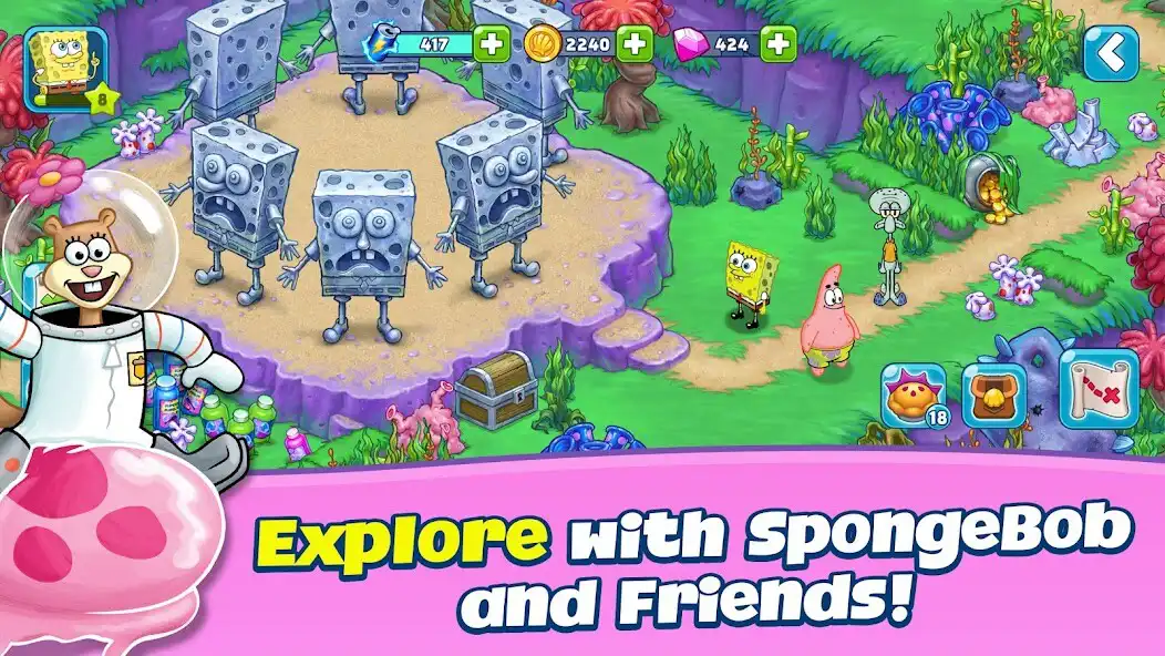 Play SpongeBob Adventures: In A Jam as an online game SpongeBob Adventures: In A Jam with UptoPlay