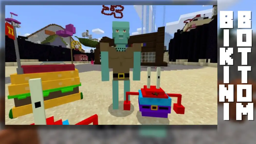 Play Sponge Bob Mod Minecraft PE as an online game Sponge Bob Mod Minecraft PE with UptoPlay
