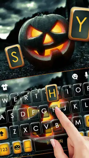 Play Spooky Pumpkin Keyboard Background as an online game Spooky Pumpkin Keyboard Background with UptoPlay