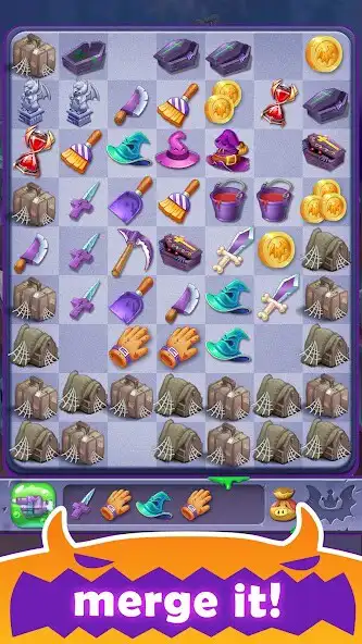 Play Spookyville - Merge Game as an online game Spookyville - Merge Game with UptoPlay
