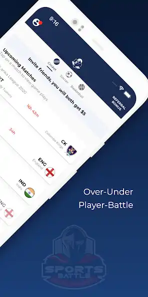 Play SportsBattle - DFS Game as an online game SportsBattle - DFS Game with UptoPlay