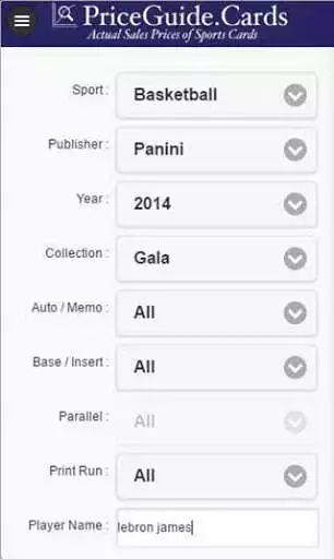 Play Sports Card Price Guide as an online game Sports Card Price Guide with UptoPlay