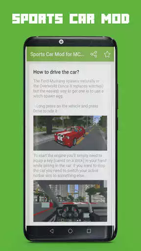 Play Sports Car Mod for MCPE as an online game Sports Car Mod for MCPE with UptoPlay
