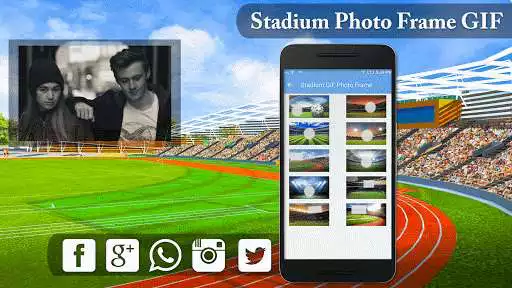 Play Sports Stadium Photo Frame Editor as an online game Sports Stadium Photo Frame Editor with UptoPlay