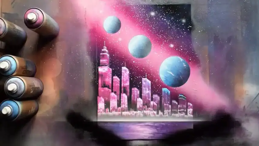 Play Spray Paint Art Tutorial as an online game Spray Paint Art Tutorial with UptoPlay