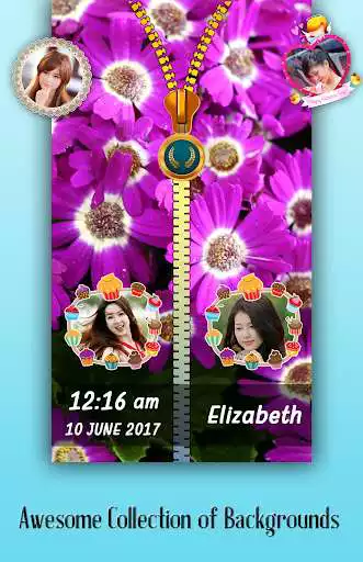 Play Spring Flower Zipper Lock Screen