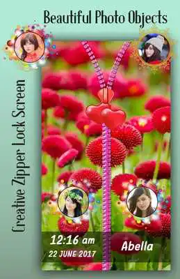 Play Spring Flower Zipper Lock Screen