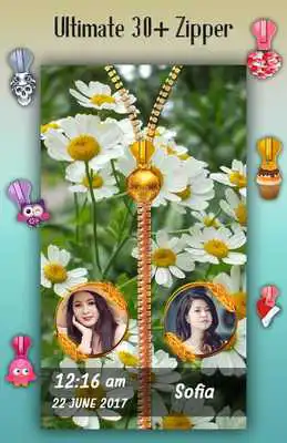 Play Spring Flower Zipper Lock Screen