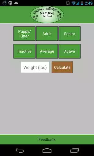Play Spring Meadows Feed Calculator  and enjoy Spring Meadows Feed Calculator with UptoPlay