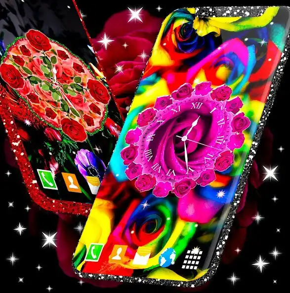 Play Spring Rose Clock Wallpaper as an online game Spring Rose Clock Wallpaper with UptoPlay