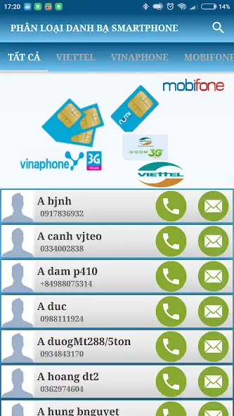 Play Sắp Xếp Danh Bạ Theo Nhà Mạng as an online game Sắp Xếp Danh Bạ Theo Nhà Mạng with UptoPlay