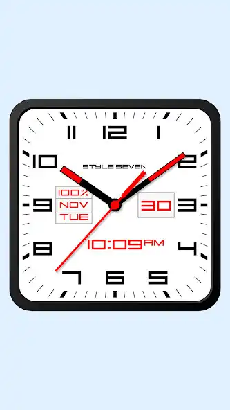 Play Square Analog Clock-7 PRO  and enjoy Square Analog Clock-7 PRO with UptoPlay