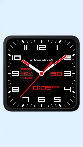 Play Square Analog Clock-7 PRO as an online game Square Analog Clock-7 PRO with UptoPlay