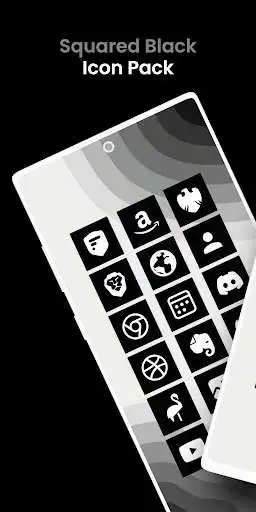 Play Squared Black - Icon Pack  and enjoy Squared Black - Icon Pack with UptoPlay
