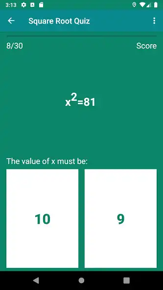 Play Square Root Quiz as an online game Square Root Quiz with UptoPlay