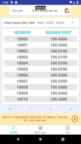 Play Square Root Table  and enjoy Square Root Table with UptoPlay