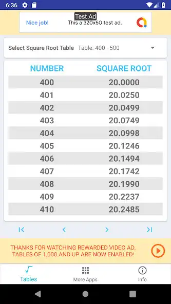 Play Square Root Table as an online game Square Root Table with UptoPlay