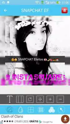 Play Square Size SnapChat Desfoques