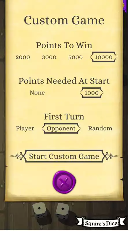 Play Squires Dice