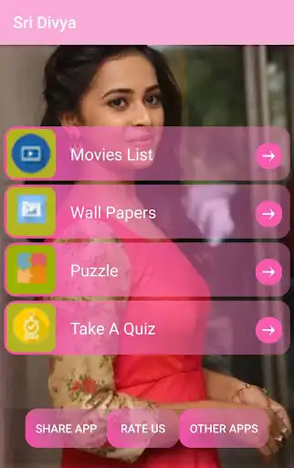 Play Sri Divya Movies-Wallpapers,Puzzle,Quiz  and enjoy Sri Divya Movies-Wallpapers,Puzzle,Quiz with UptoPlay