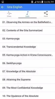 Play Srimad Bhagavad Gita Audio