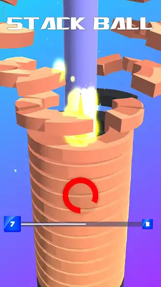 Play Stack ball 3D game as an online game Stack ball 3D game with UptoPlay