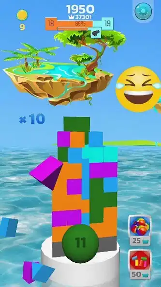 Play Stack Ball 3D: Tower Crash as an online game Stack Ball 3D: Tower Crash with UptoPlay