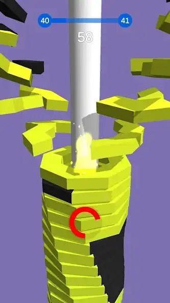 Play Stack Crash - Fall Fire Helix 3D Platform Via Ball as an online game Stack Crash - Fall Fire Helix 3D Platform Via Ball with UptoPlay