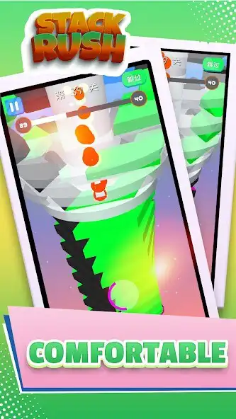 Play Stack Rush - Casual Game as an online game Stack Rush - Casual Game with UptoPlay