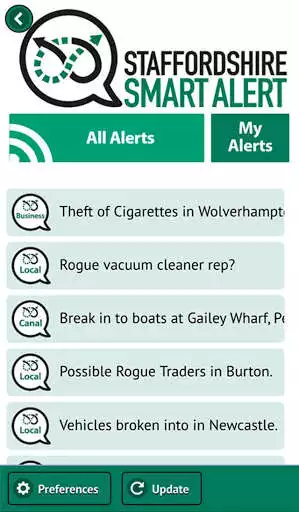 Play Staffordshire Smart Alert as an online game Staffordshire Smart Alert with UptoPlay