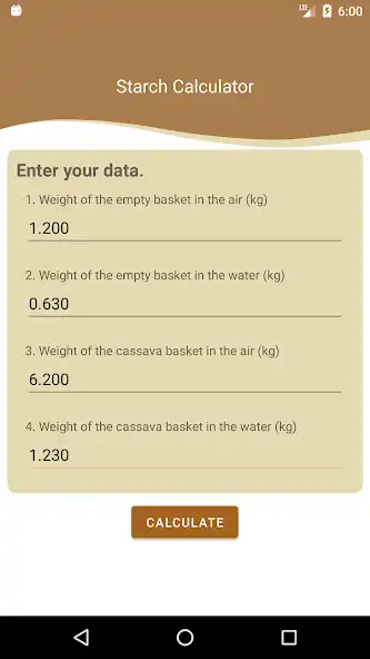 Play Starch Calculator as an online game Starch Calculator with UptoPlay