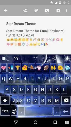 Play APK Star Dream Emoji Keyboard Skin  and enjoy Star Dream Emoji Keyboard Skin with UptoPlay com.kkkeyboard.emoji.keyboard.theme.StarDream