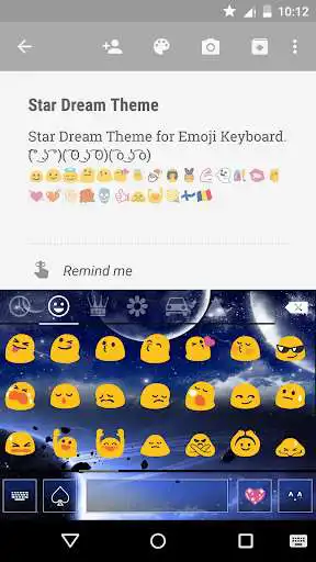 Play APK Star Dream Emoji Keyboard Skin  and enjoy Star Dream Emoji Keyboard Skin with UptoPlay com.kkkeyboard.emoji.keyboard.theme.StarDream