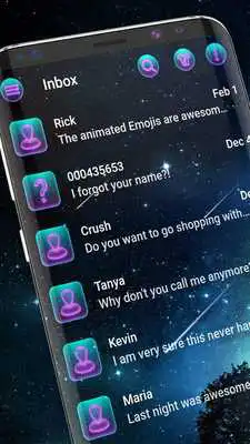 Play Starry night SMS theme