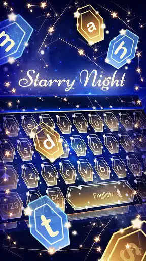 Play APK Starry Night Star Keyboard  and enjoy Starry Night Star Keyboard with UptoPlay keyboard.theme.starry.night.shinny