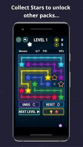Play Stars Connect Puzzle Game as an online game Stars Connect Puzzle Game with UptoPlay