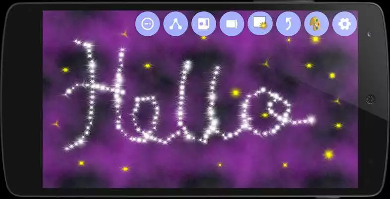 Play Stars drawing on the night sky