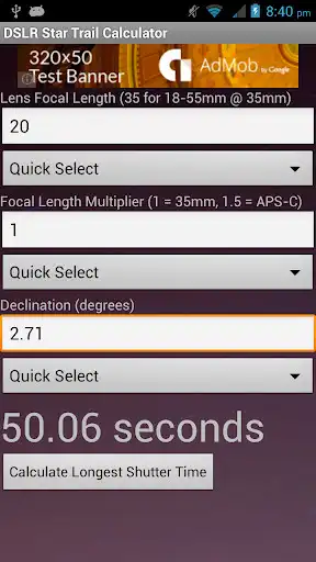 Play Star Trail Calculator as an online game Star Trail Calculator with UptoPlay