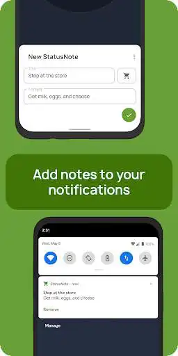 Play StatusNote 2 - Notes in Notifications  and enjoy StatusNote 2 - Notes in Notifications with UptoPlay