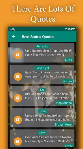 Play Status Quotes writing app  and enjoy Status Quotes writing app with UptoPlay