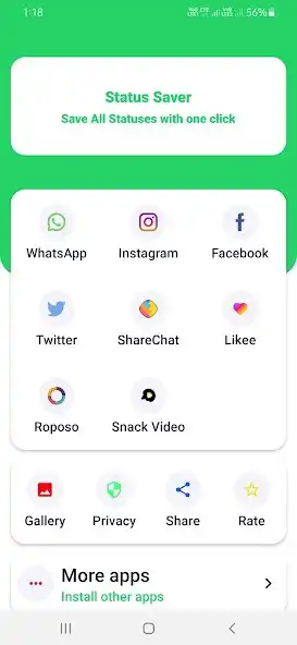 Play Status Saver for Active Social Media Apps  and enjoy Status Saver for Active Social Media Apps with UptoPlay