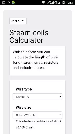 Play Steam coils Calculator