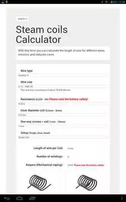 Play Steam coils Calculator
