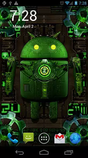 Play Steampunk Droid Free Wallpaper