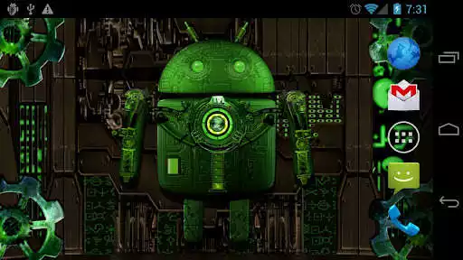 Play Steampunk Droid Free Wallpaper