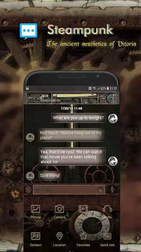 Play Steampunk skin for Next SMS  and enjoy Steampunk skin for Next SMS with UptoPlay