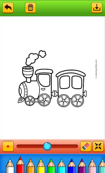 Play Steam Train Coloring Game as an online game Steam Train Coloring Game with UptoPlay