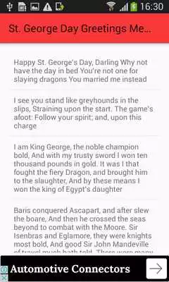 Play St. Georges Day Greetings Messages and Images