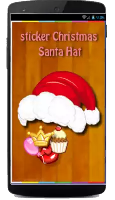 Play Sticker christmas santa hat