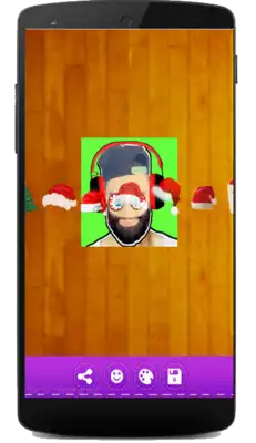 Play Sticker christmas santa hat